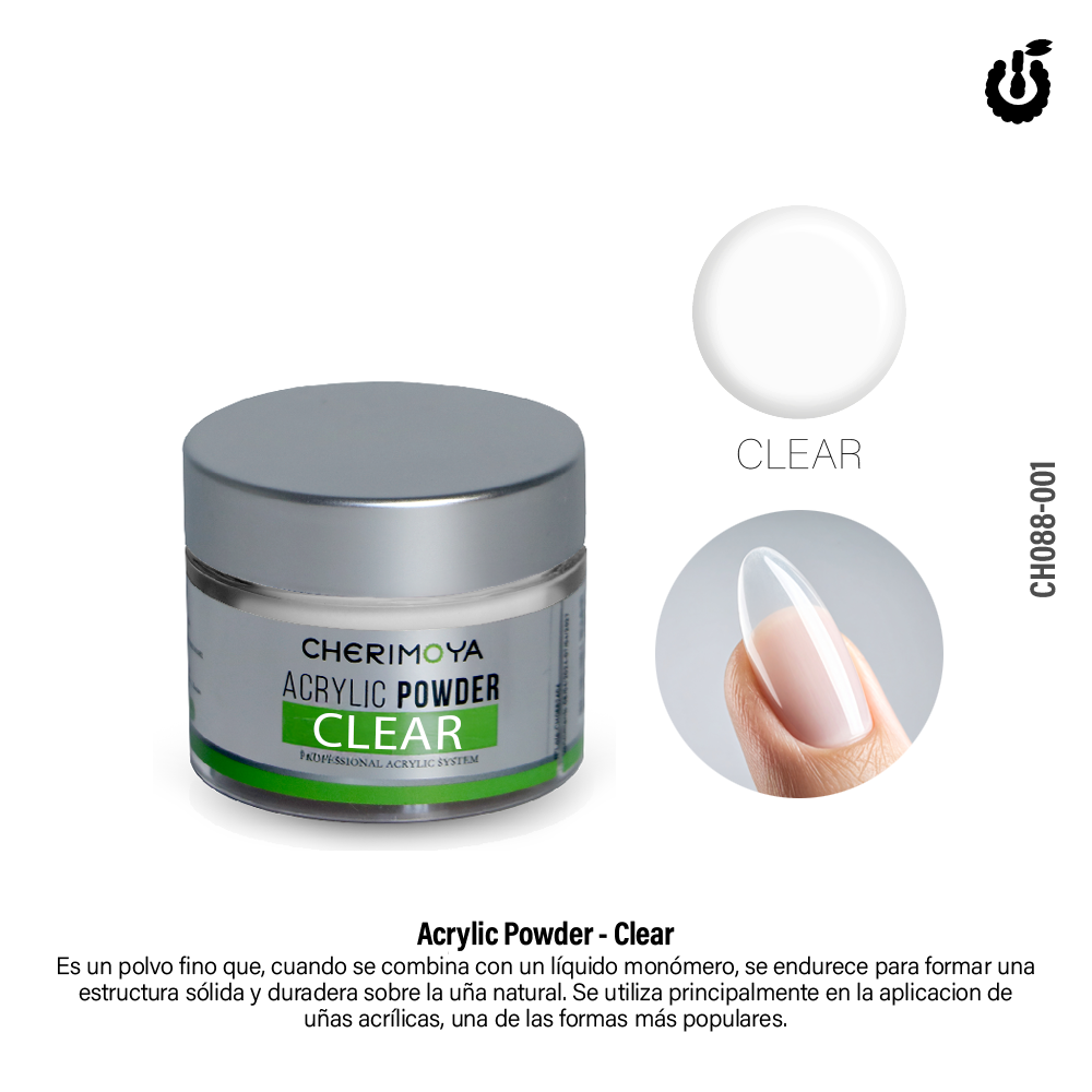 Polvo Acrílico Premium 30g #001 Clear Cherimoya (CH088)