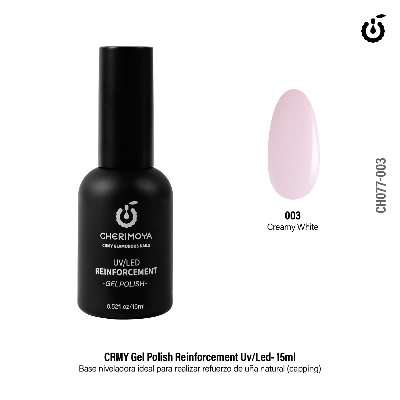 CRMY Gel Polish Reinforcement Creamy White Uv/Led 15ml CH077-003
