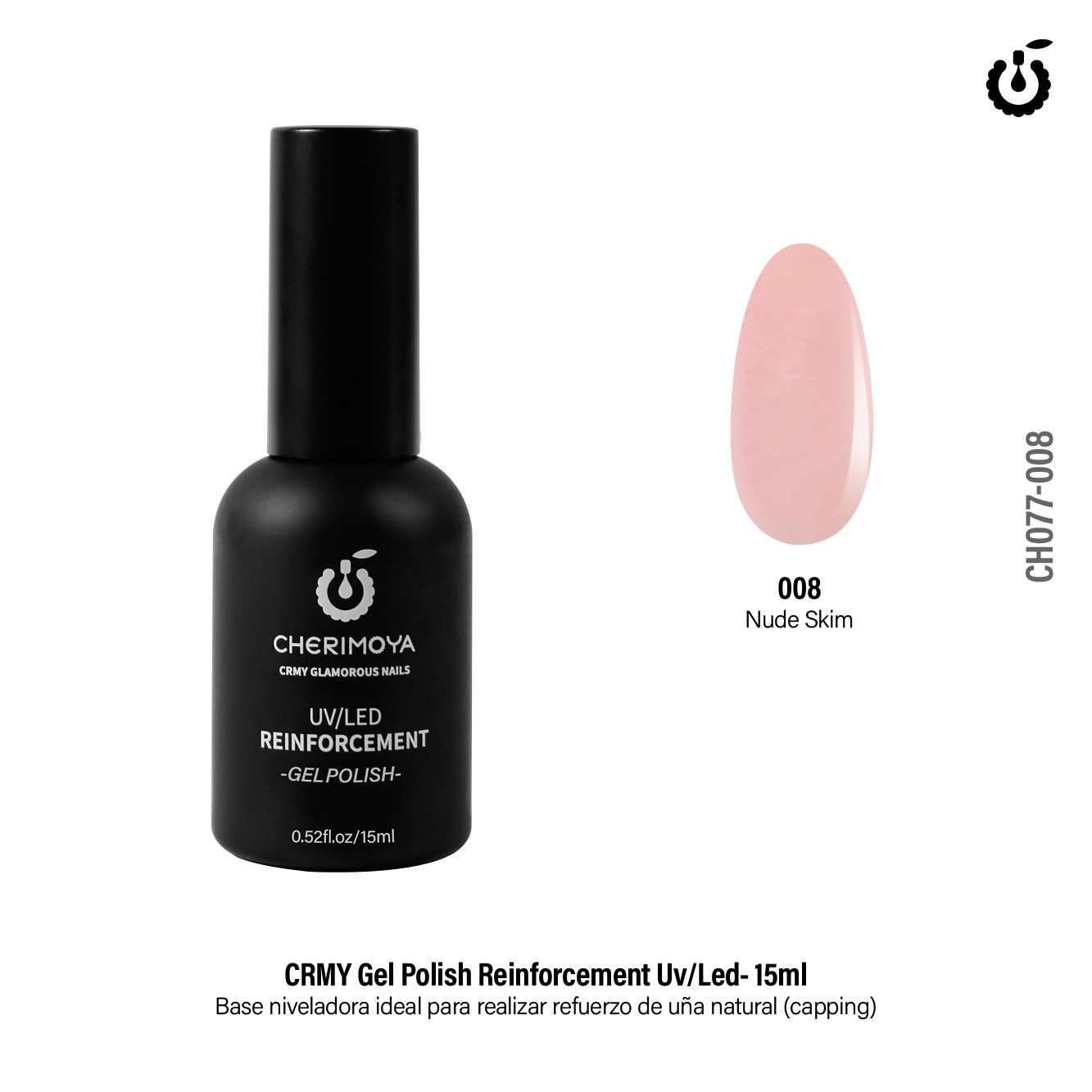 CRMY Gel Polish Reinforcement Nude Skin Uv/Led 15ml CH077-008