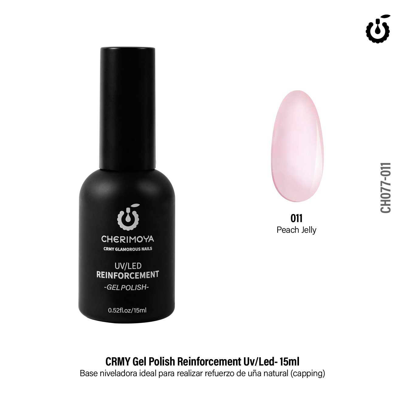 CRMY Gel Polish Reinforcement Peach Jelly Translucido Uv/Led 15ml CH077-011