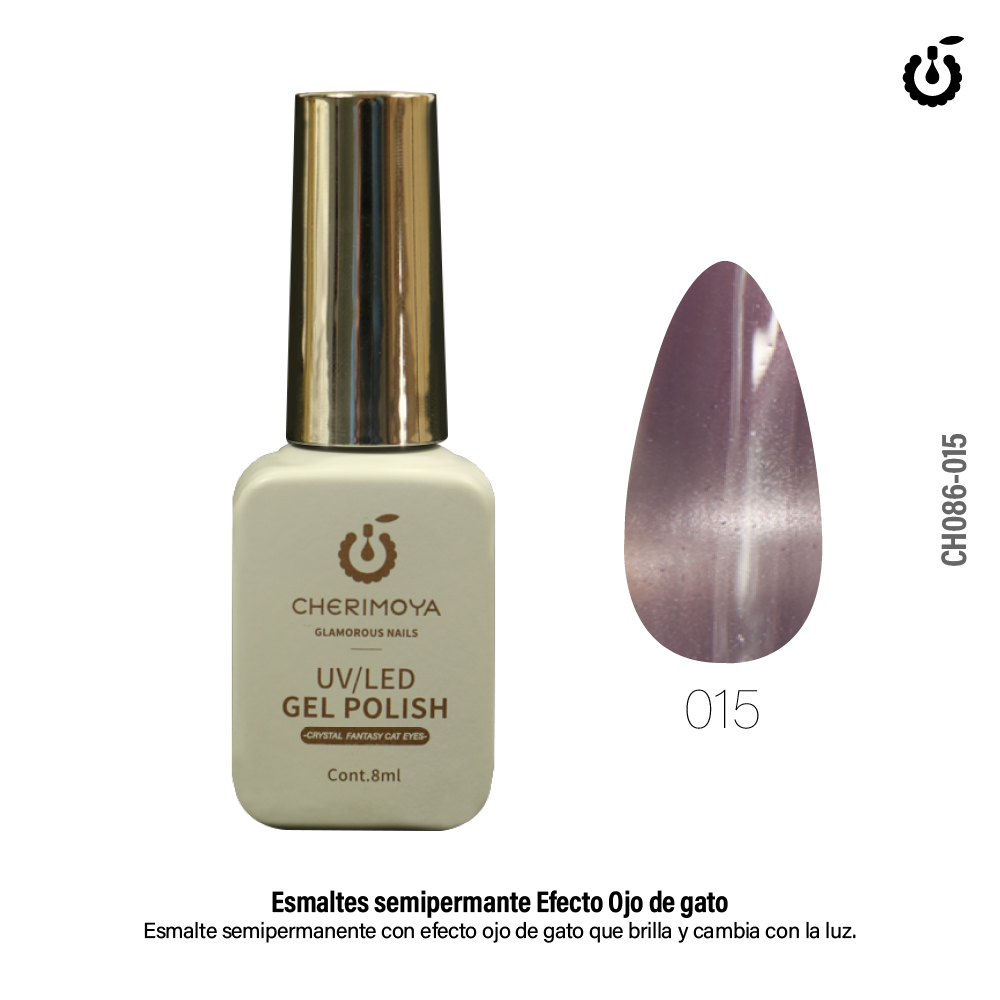 Esmalte Semipermante  Ojo de Gato #015 8ML (CH086)