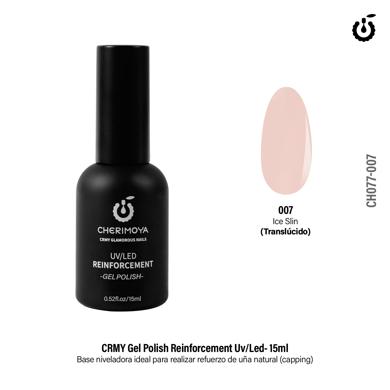 CRMY Gel Polish Reinforcement Ice Skin Uv/Led 15ml CH077-007
