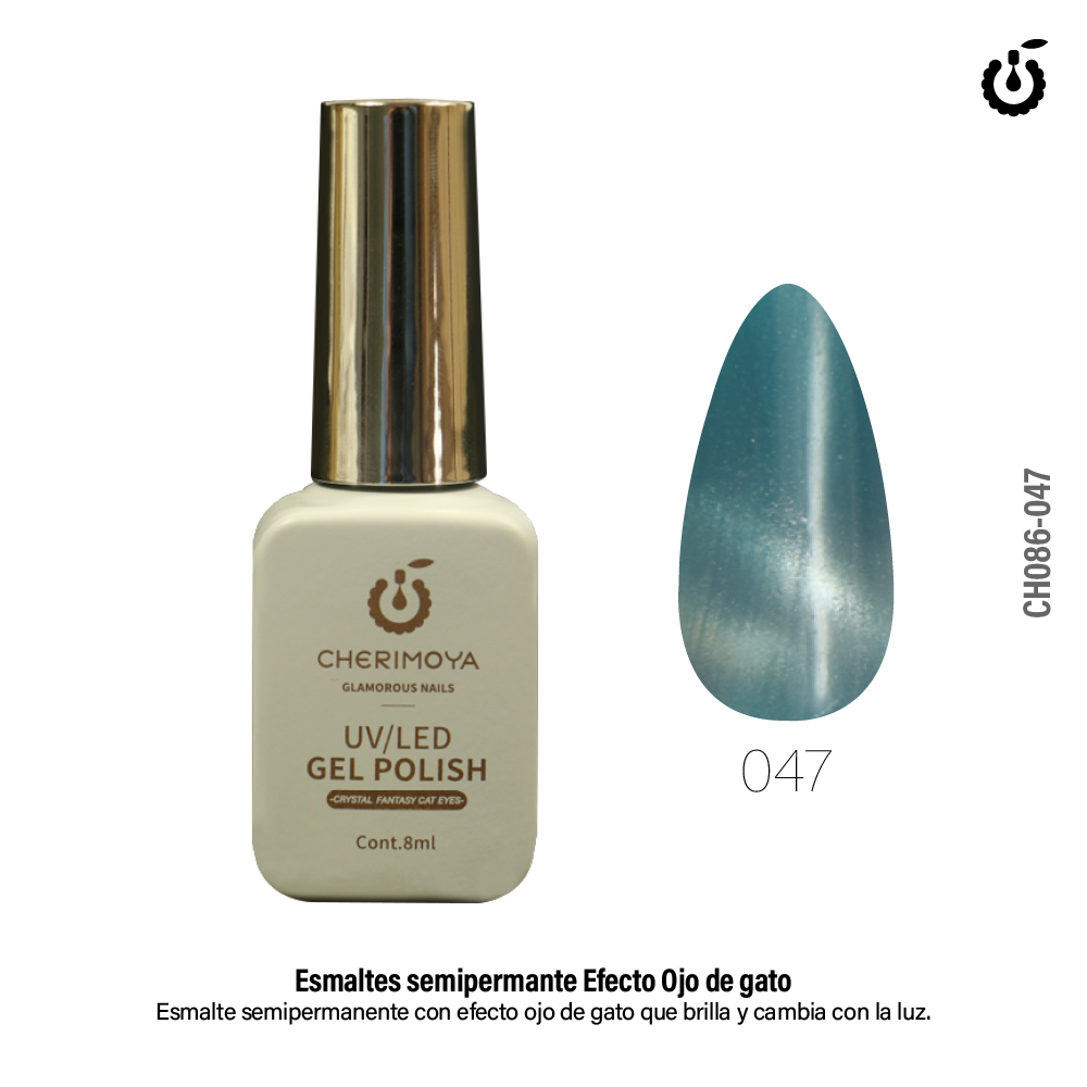 Esmalte Semipermante  Ojo de Gato #047 8ML (CH086)