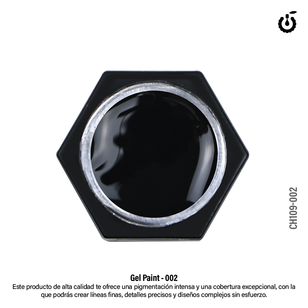 Gel Paint Black (Negro) #002 (CH109)