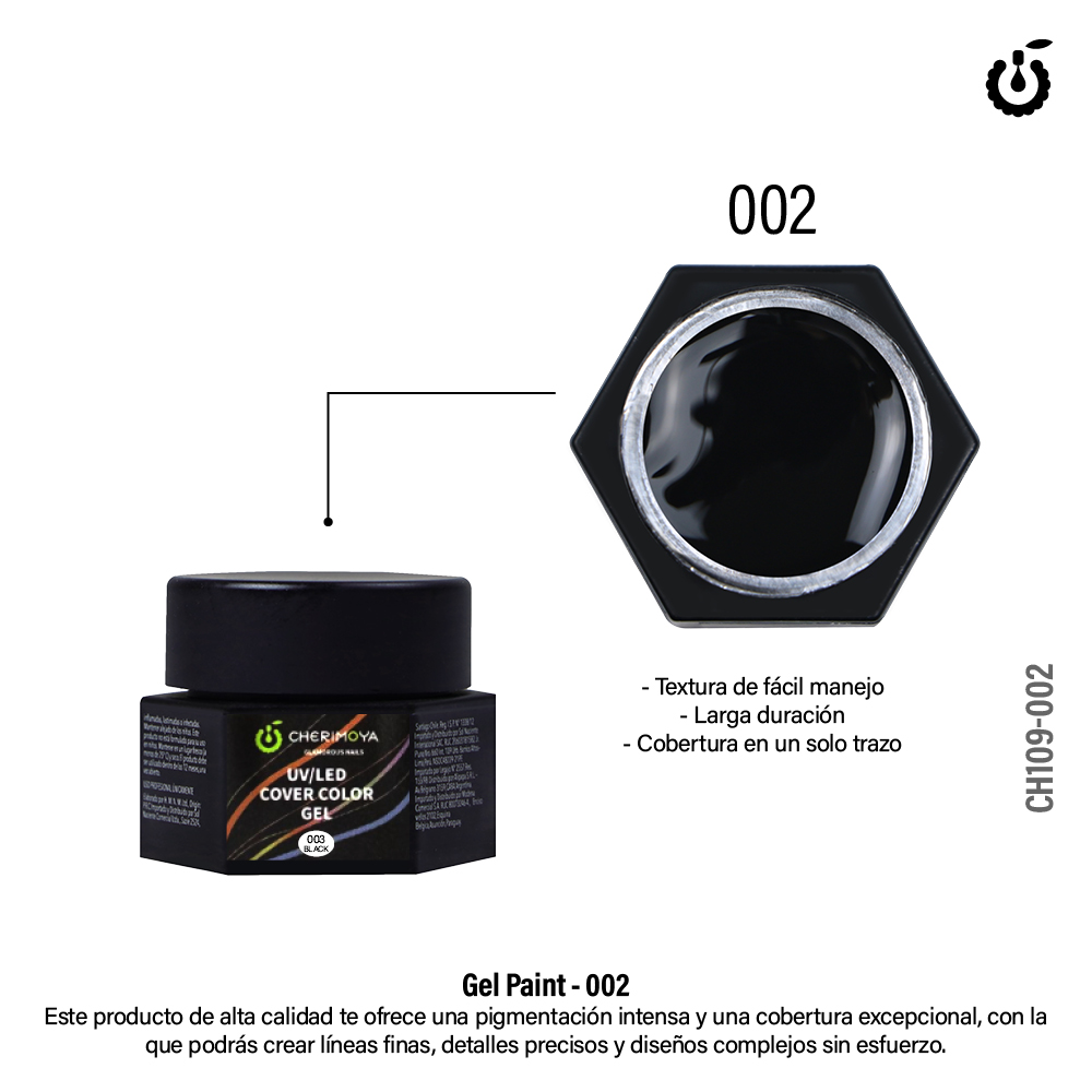 Alternative view of Gel Paint Black (Negro) #002 (CH109)