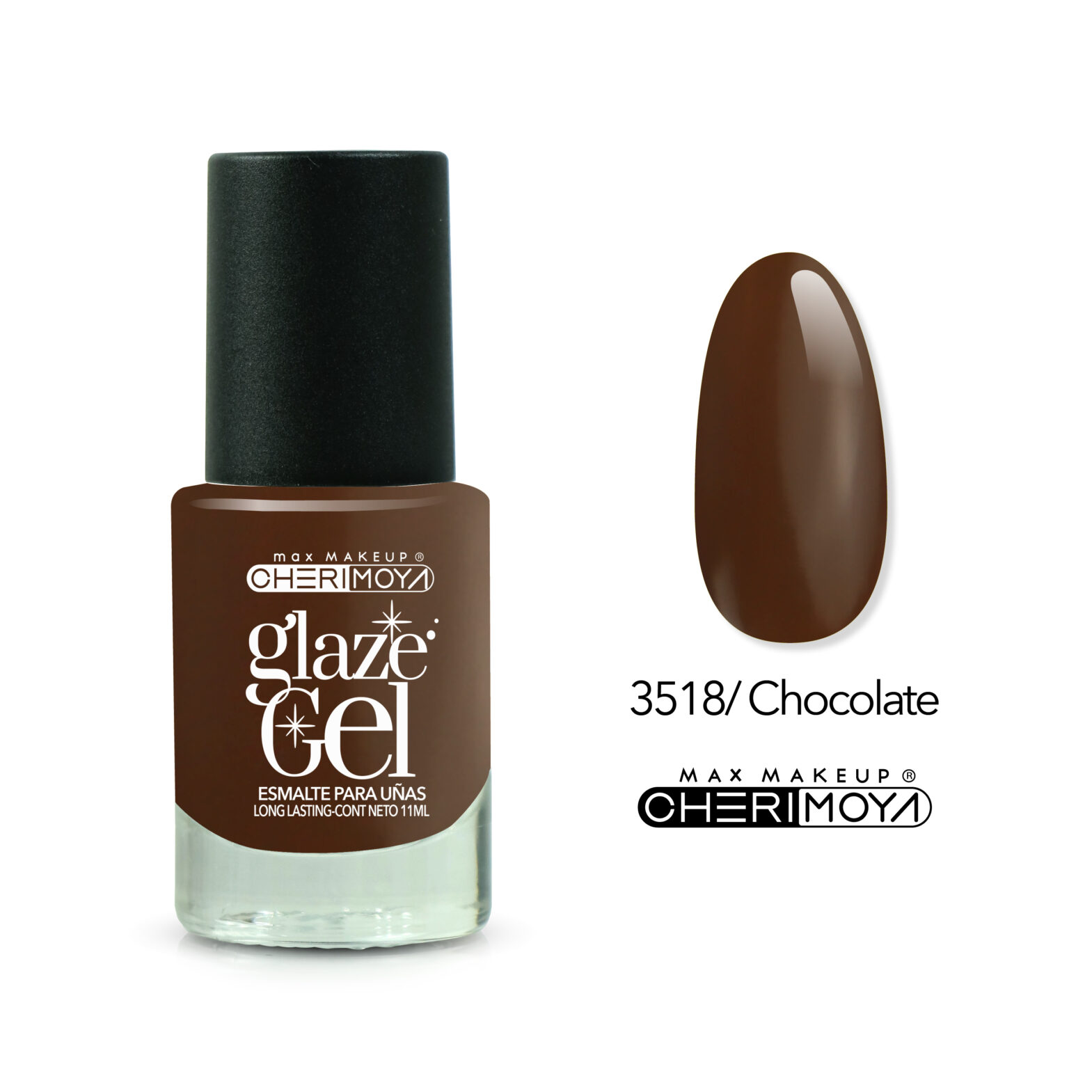 Glaze Gel Chocolate 11ml (Esmalte Común para uñas Efecto Gel) Cherimoya