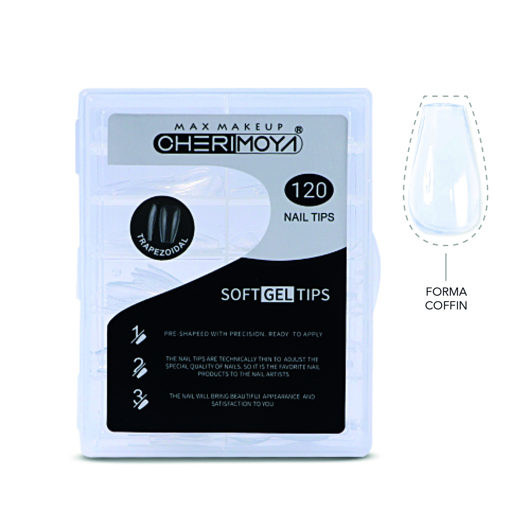 Tips Para Soft Gel Coffin Cristal 120pcsbh001181 Cherimoya