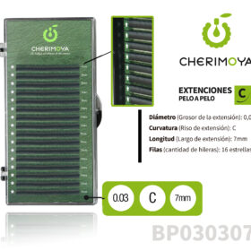 Extensión de pestañas pelo por pelo 0.03C-7MM BP030307