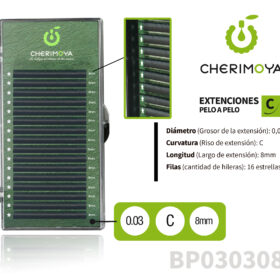 Extensión de pestañas pelo por pelo 0.03C-8MM (BP030308)