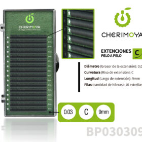 Extensión de pestañas pelo por pelo 0.03C-9MM (BP030309)
