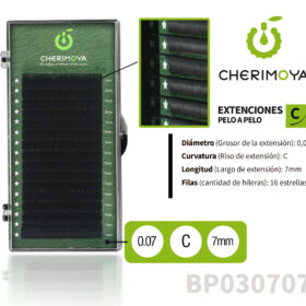 Extensión de pestañas pelo por pelo  0.07C -7MM (BP030707)