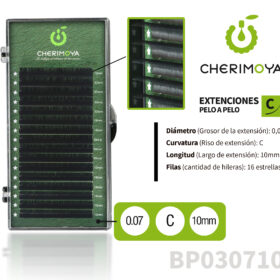 Extensión de pestañas pelo por pelo 0.07C -10MM (BP030710)