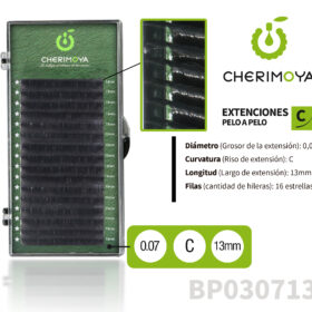 Extensión de pestañas pelo por pelo 0.07C -13MM (BP030713)