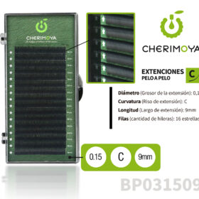 Extensión de pestañas pelo por pelo 0.15C-9MM (BP031509)
