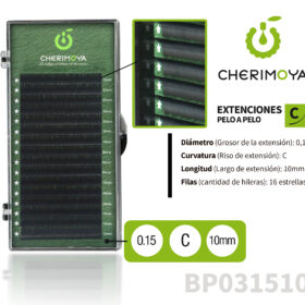 Extensión de pestañas pelo por pelo 0.15C-10MM (BP031510)