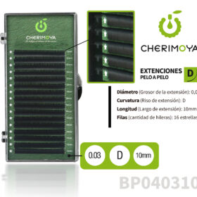 Extensión de pestañas pelo por pelo 0.03D-10MM BP040310