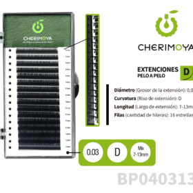 Extensión de pestañas pelo por pelo 0.03D MIX (7-13MM) BP040313MIX