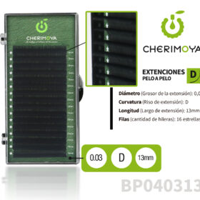 Extensión de pestañas pelo por pelo 0.03D-13MM (BP040313)