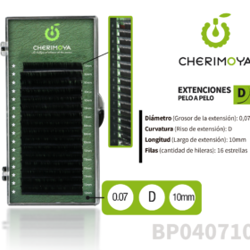 Extensión de pestañas pelo por pelo 0.07D-10MM (BP040710)