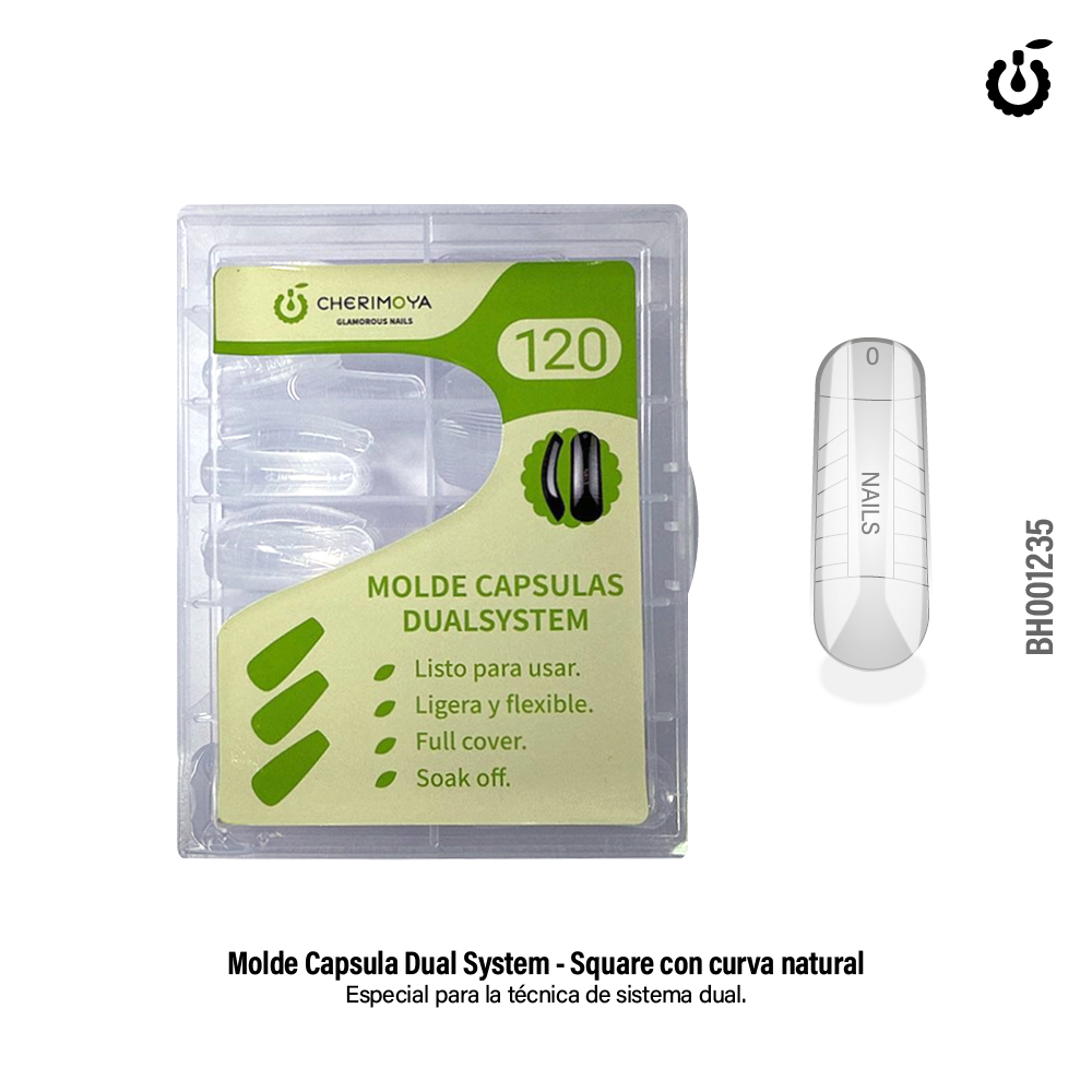 Capsula Dual System Square con Curva Natural 120pcs (BH001235)