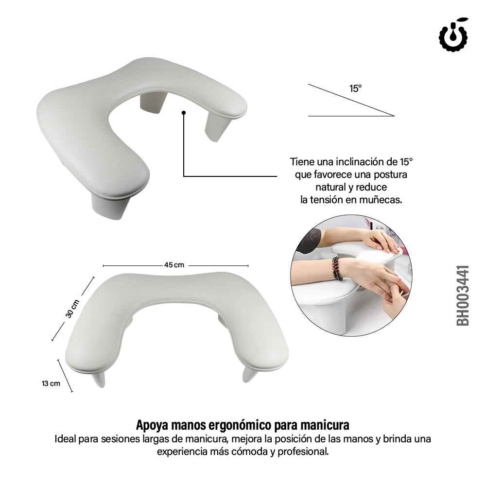 Alternative view of Apoya Mano Anatomico Blanco (BH003441)