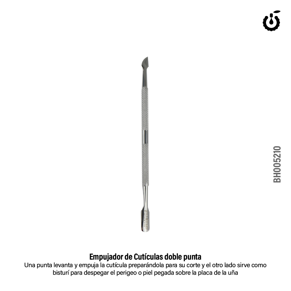 Empujador de Cutículas doble punta de acero CHERIMOYA (BH005210)