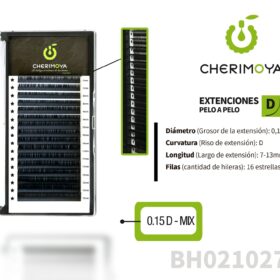 Extensión de pestañas pelo por pelo 0.15DMIX （BP041513miI)
