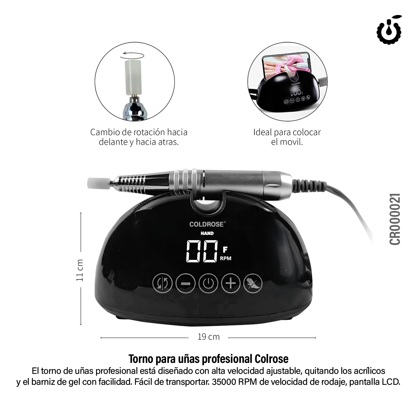 Torno negro coldrose (CR000021) - Image 2