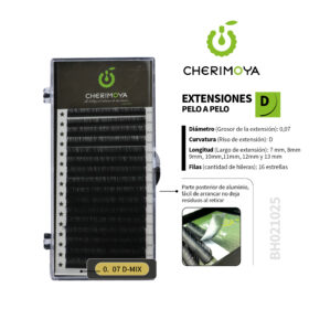 Extensión de pestañas pelo por pelo 0.07D MIX (BH021025)