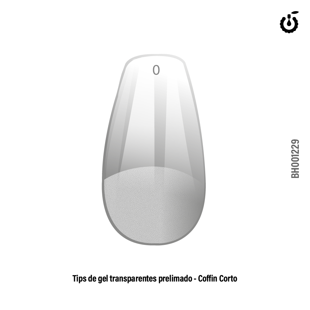 Tips Prelimado Coffin corto Soft Gel 120pcs (BH001229)
