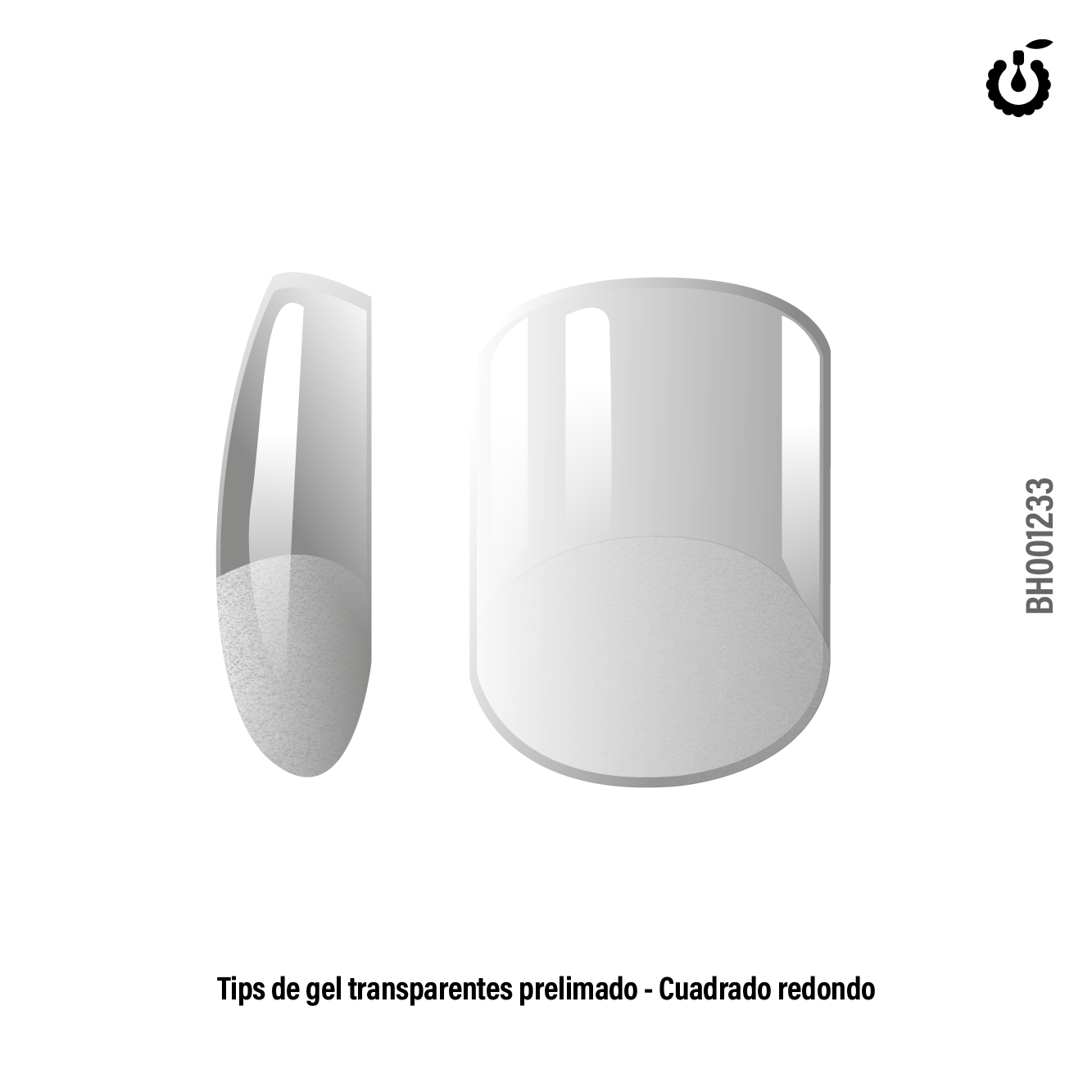 Tips Prelimado Semi cuadrado Soft Gel 120pcs (BH001233)