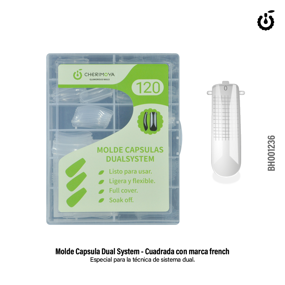 Capsula Dual System Cuadrado con marca french 120pcs (BH001236)