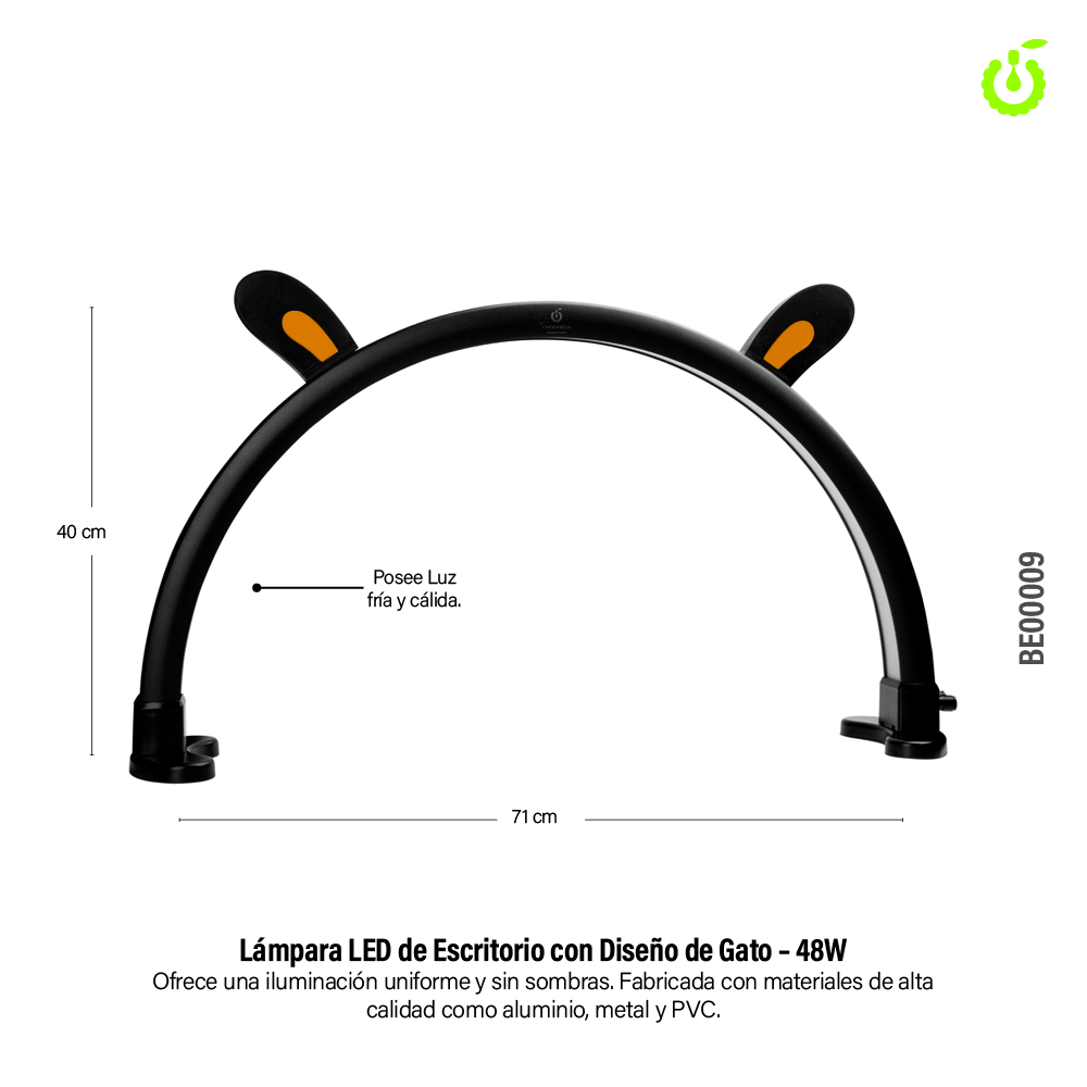 Luz Led media luna oreja de gato (BE00009)