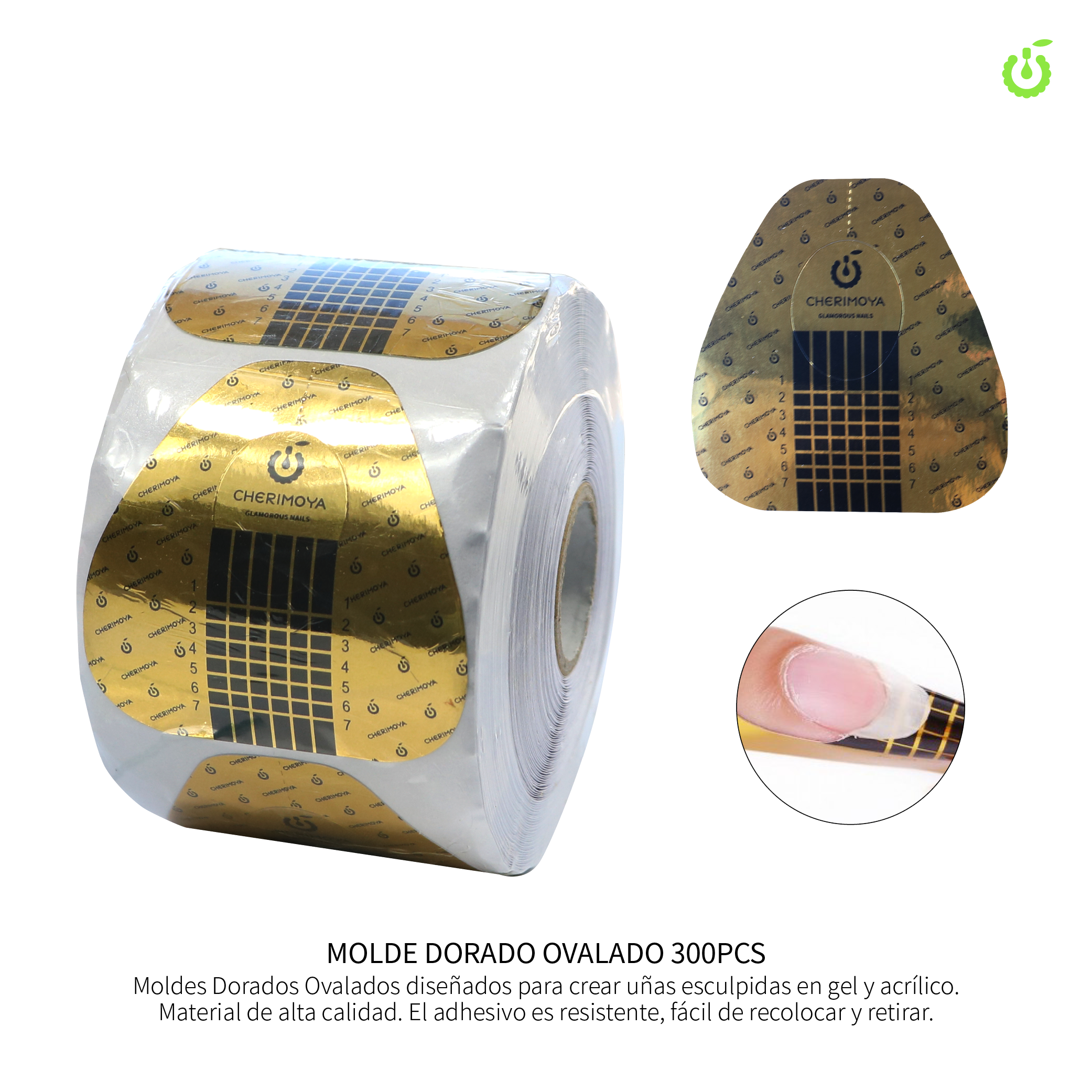 Molde Dorado Ovalado 300pcs (BH003370)