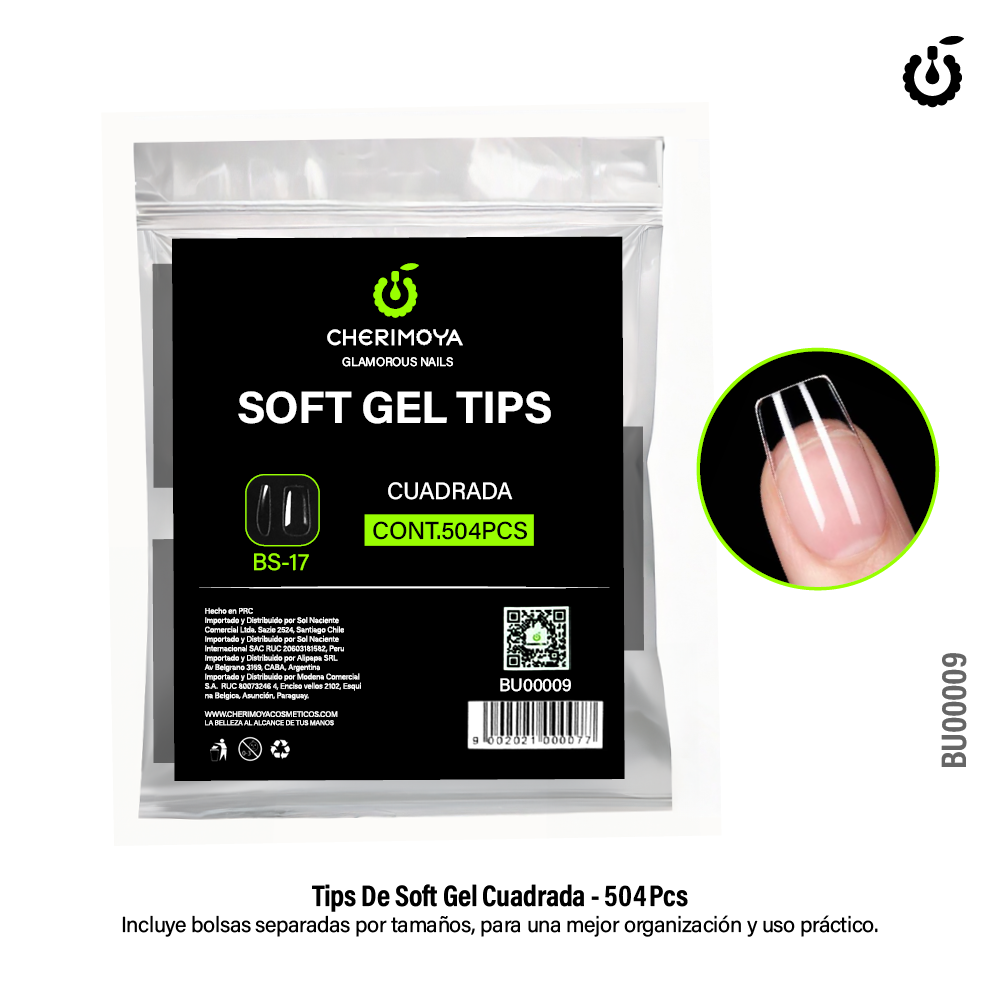 Tips para Soft Gel Cuadrada 504pcs (BU00009)