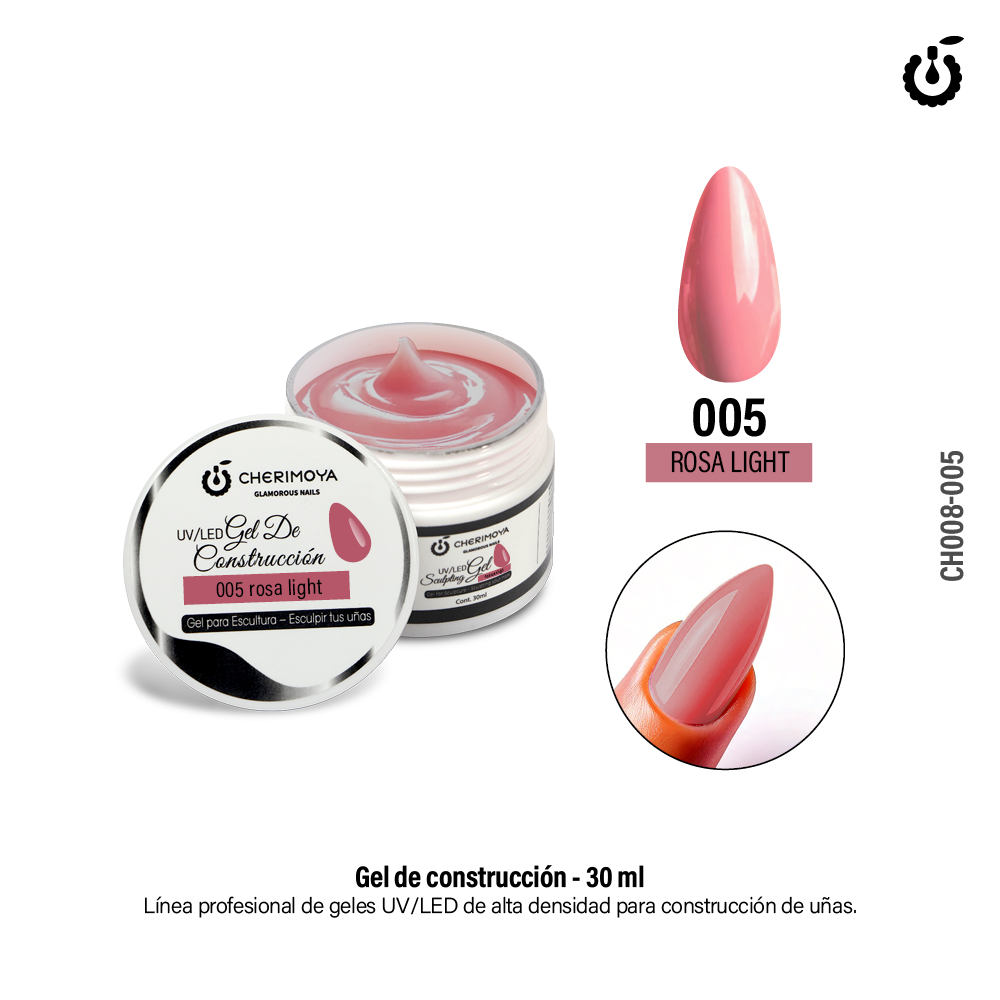 Gel de Construcción 30ml #005 Rosa Light Uv/Led