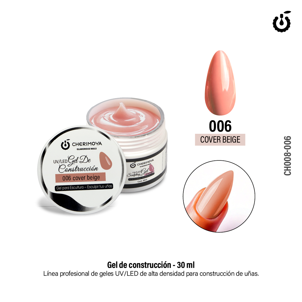 Gel de Construcción 30ml #006 Cover Beige  Uv/Led