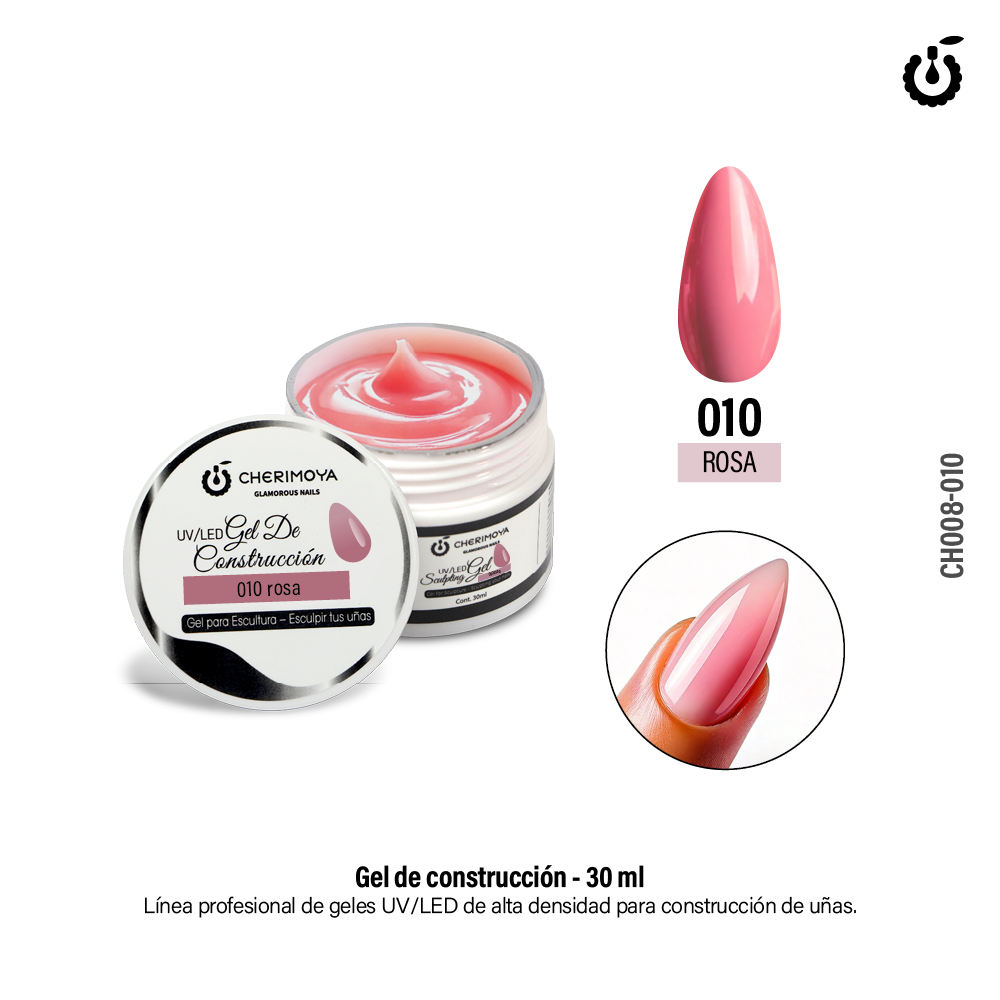 Gel de Construcción 30ml #010 Rosa Uv/Led