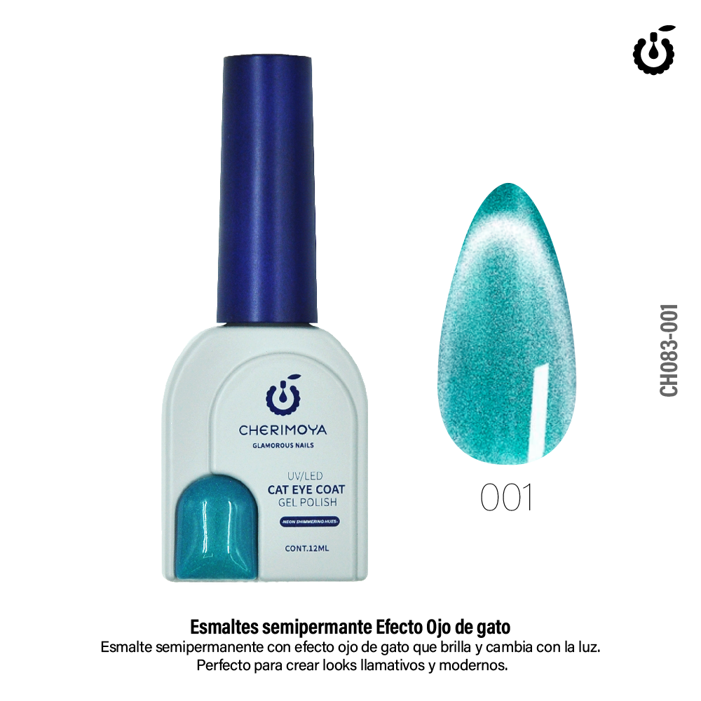 Esmalte Semipermante  Ojo de Gato *001 12ML (CH083)