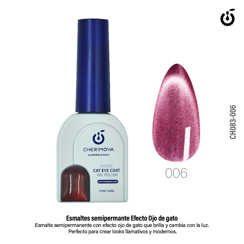 Esmalte Semipermante  Ojo de Gato *006 12ML (CH083)