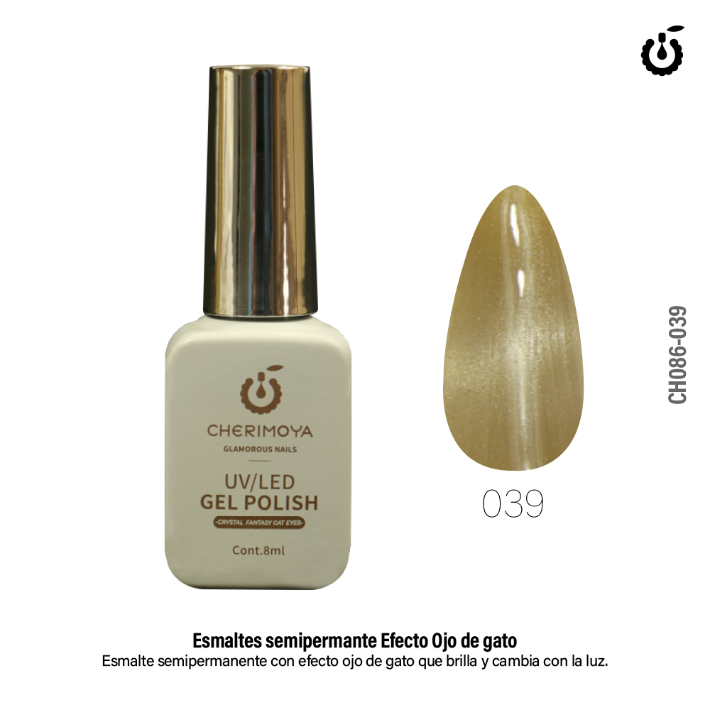 Esmalte Semipermante  Ojo de Gato #039 8ML (CH086)