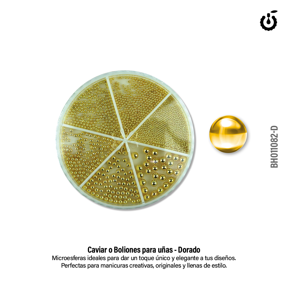 Caviar Decoración para uñas (Dorado)