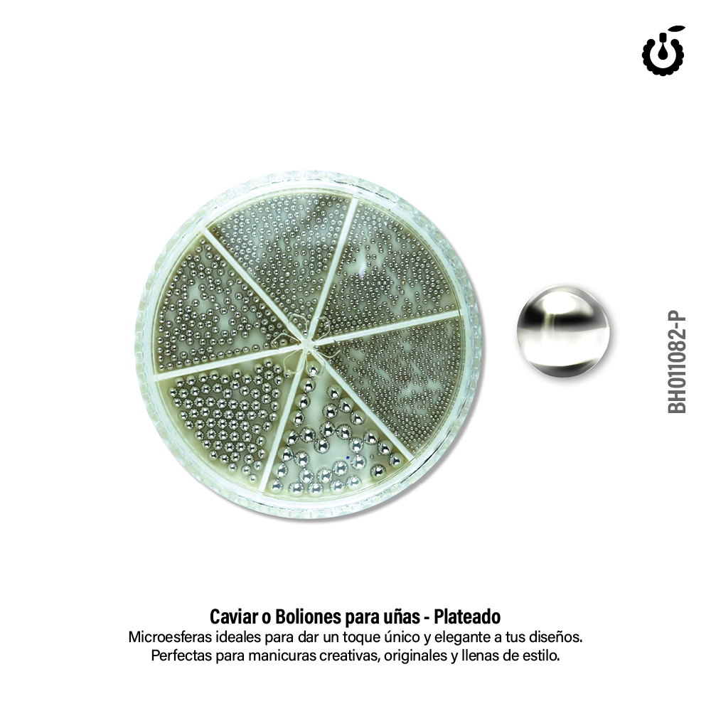 Caviar Decoración para uñas (Plata)