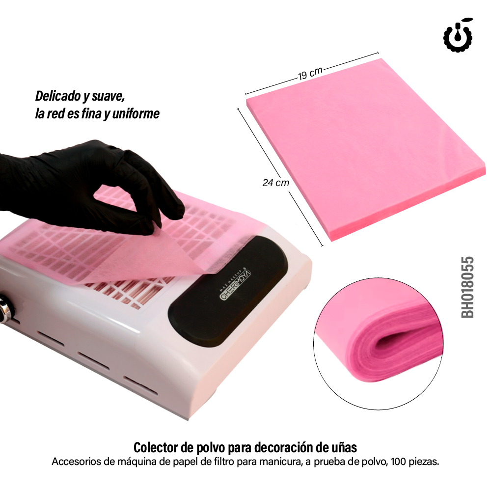 Filtro Algodon descartable para extractor x100pcs  Cherimoya (BH018055))