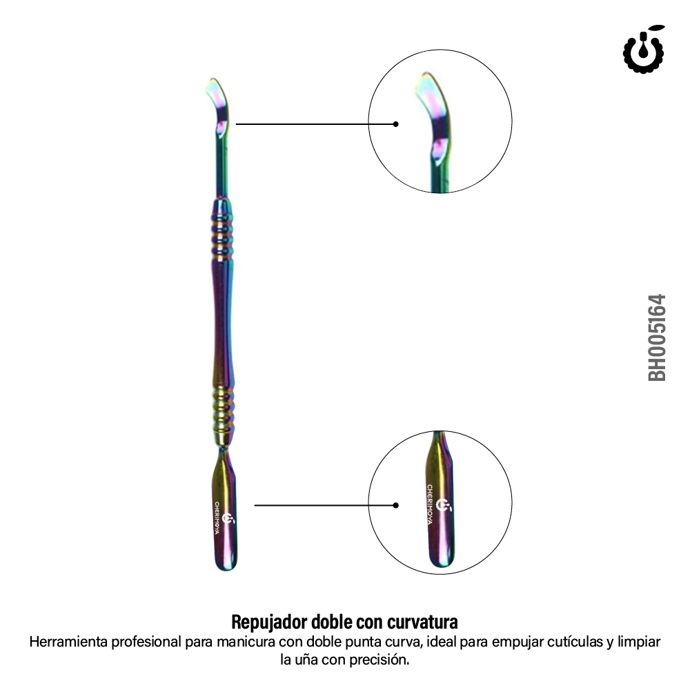 Empujador de Cutículas con Curvaturas Tornasol Cherimoya (BH005164)