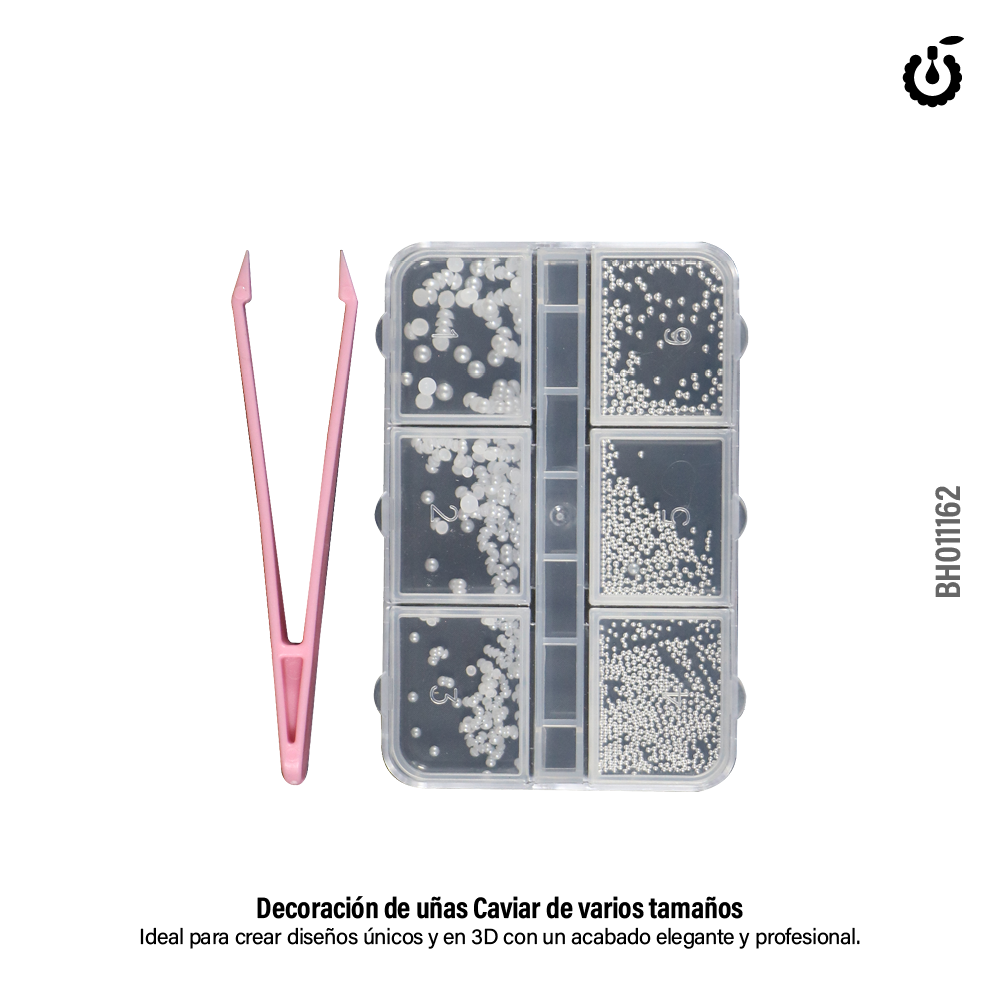 Alternative view of Kit de Decoracion de uñas caviar y perlas+pinza(BH011162)