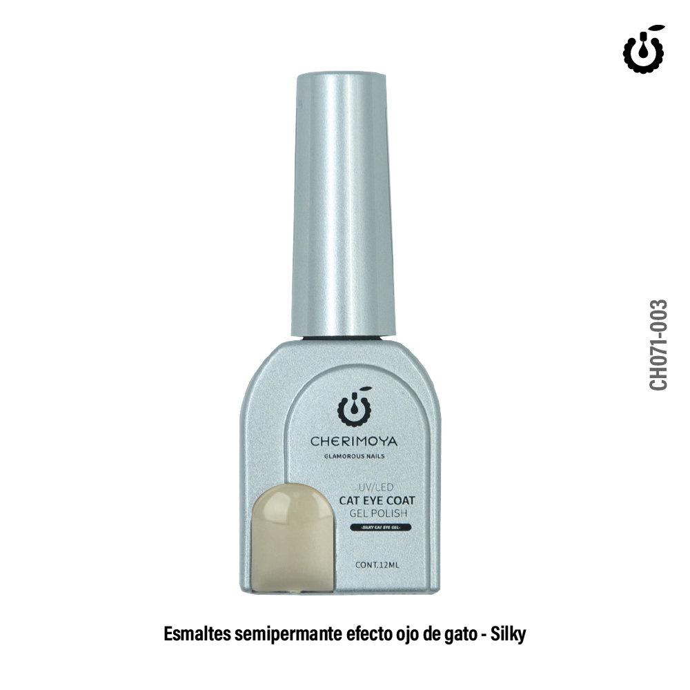Esmalte Semipermanete Ojo de Gato UV/Led Silky (Silver)  #003 12ML (CH071-003)