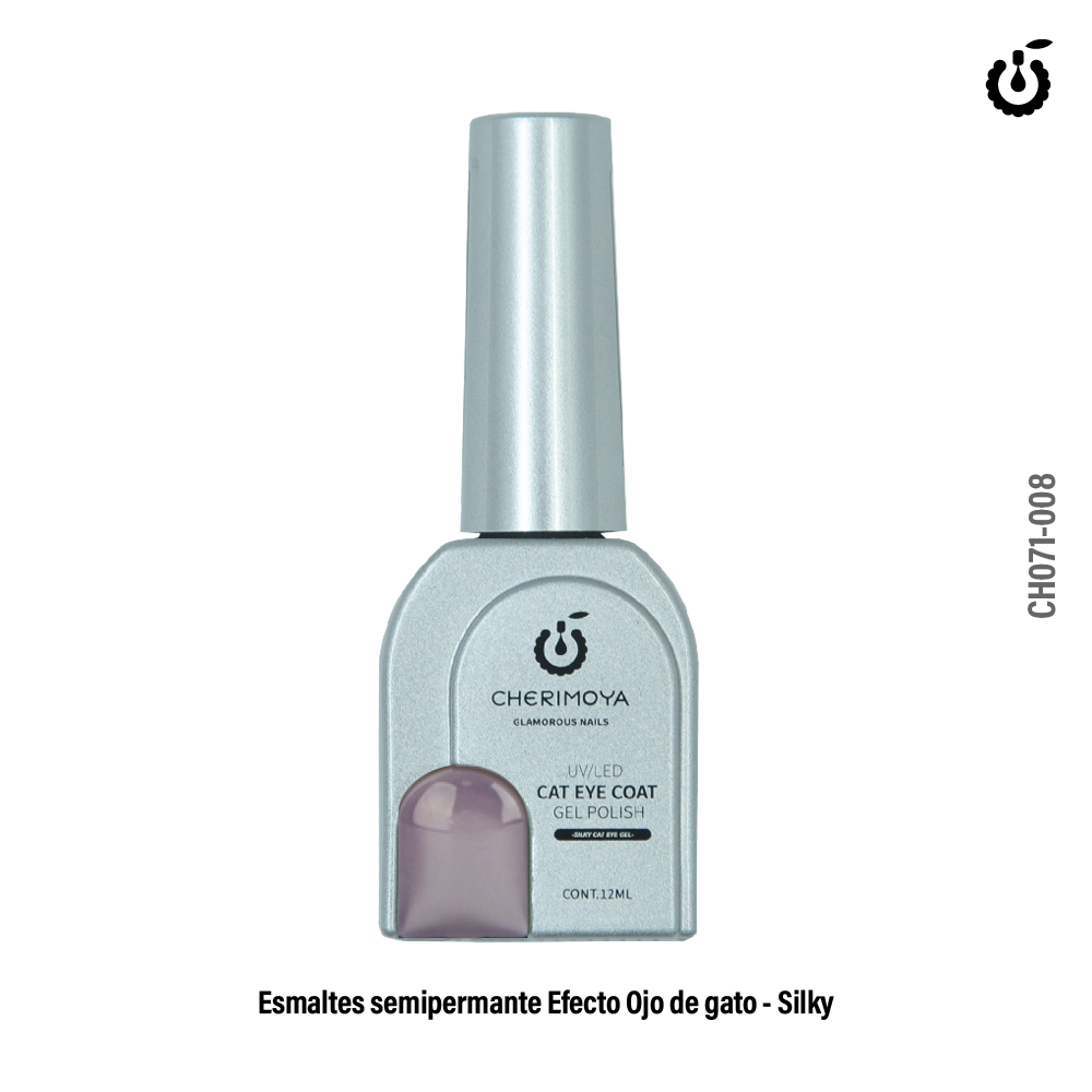 Esmalte Semipermanete Ojo de Gato UV/Led Silky (Lila) #008 12ML (CH071-008)