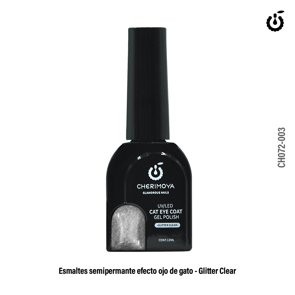 Esmalte Semipermanete Ojo de Gato UV/LED   #003 Silver Shine 12ML (CH072-003)