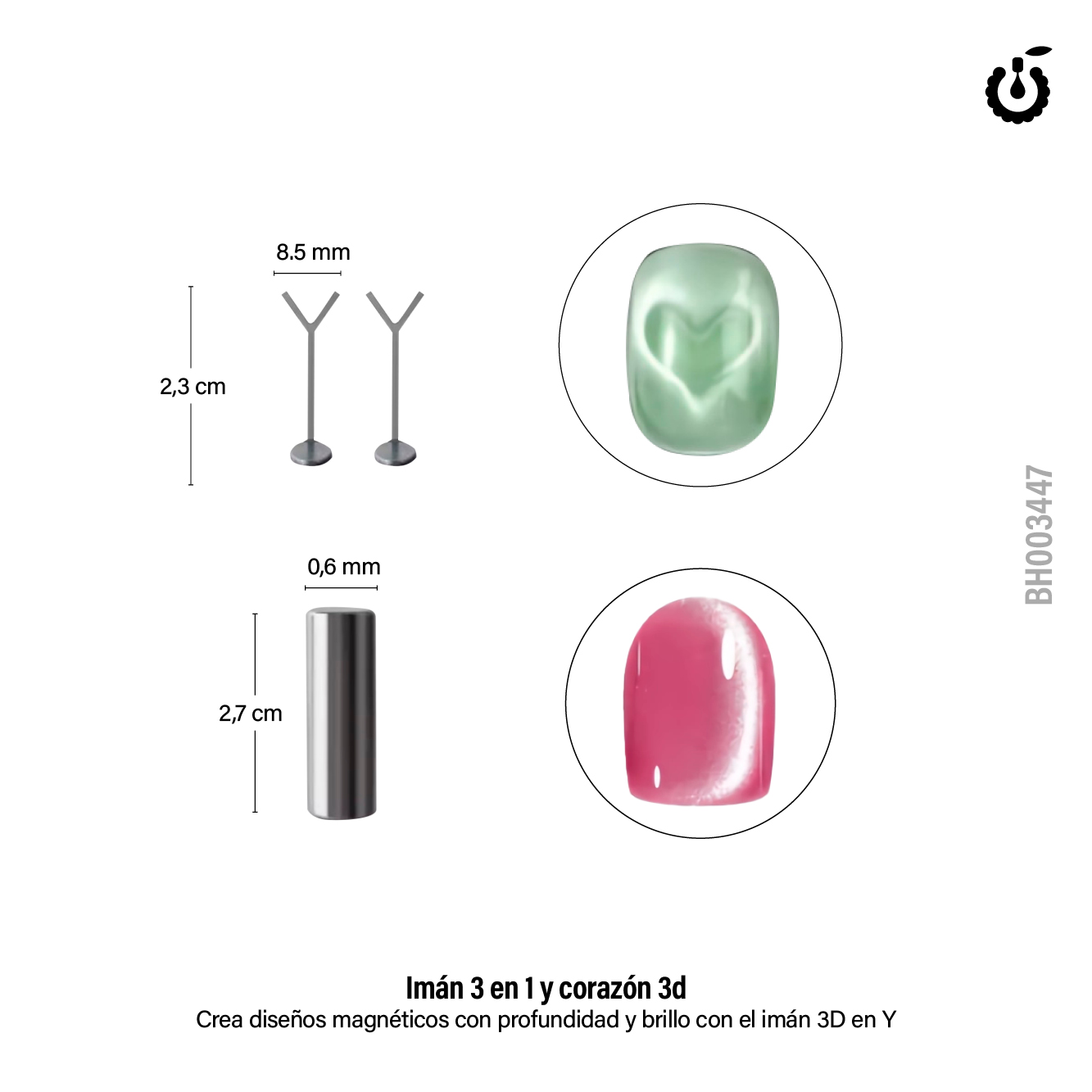 Alternative view of Alambre en forma Y + iman（BH003447)
